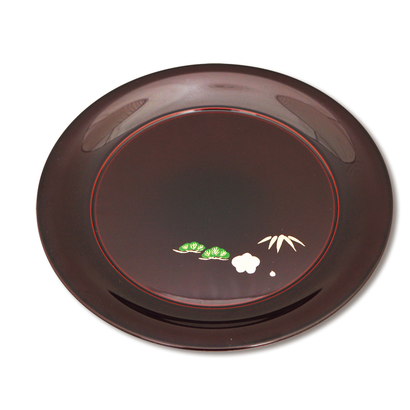 茶道具 菓子器（かしき） 干菓子盆 溜塗 松竹梅蒔絵 | 千年の香り 千紀園