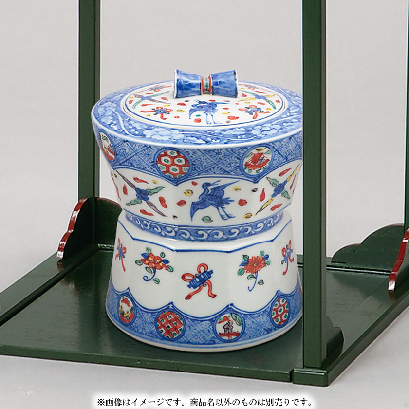 茶道具 皆具 黄交趾 四季七宝 高野昭阿弥 新品 京焼 水指 杓