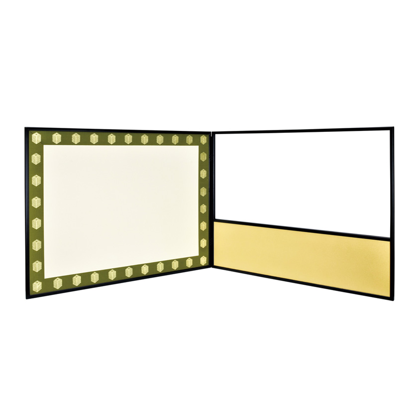 茶道具 風炉先屏風（ふろさきびょうぶ） 風炉先 片落し 亀甲松 鵬雲斎