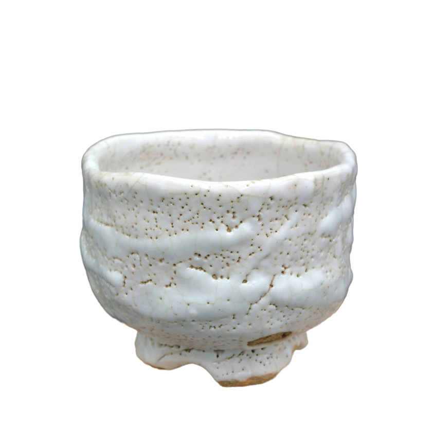 茶道具 抹茶茶碗（まっちゃちゃわん） 茶碗 志野焼 割れ高台 大山 秀男