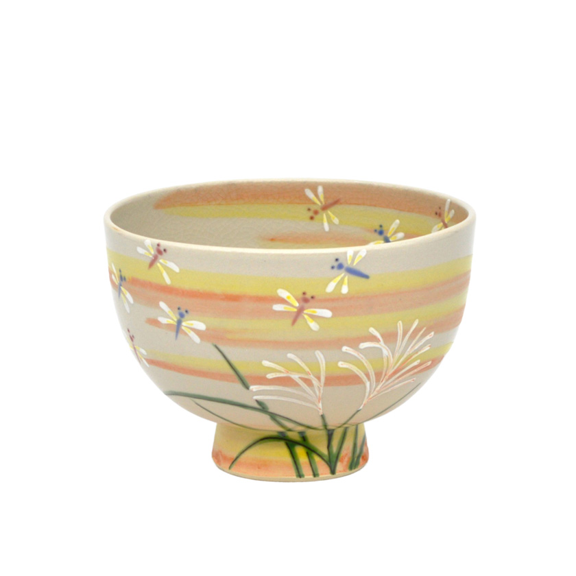 茶道具 抹茶茶碗（まっちゃちゃわん） 茶碗 トンボに芒（すすき） 水出