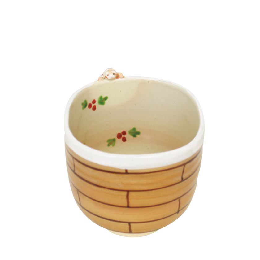 茶道具 抹茶茶碗（まっちゃちゃわん） 茶碗 色絵 煙突サンタ 東山 深山