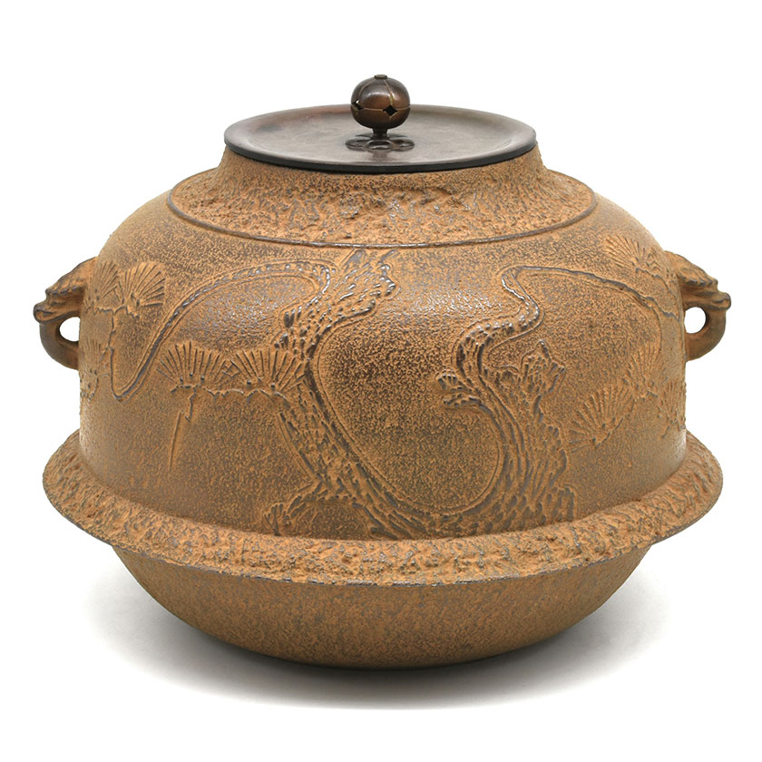 茶道具 炉➕釜➕釜リング➕灰 IT236KM 置炉 炉壇 茶道具