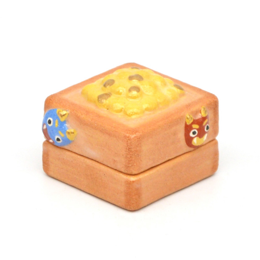 茶道具 香合（こうごう） 香合 升 楽入窯 節分 | 千年の香り 千紀園