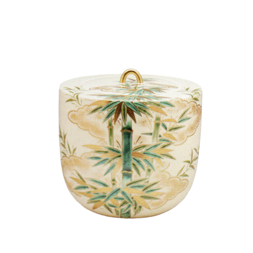 逢絢亭】茶道具 水指 京焼 飴釉 裏千家 10代家元