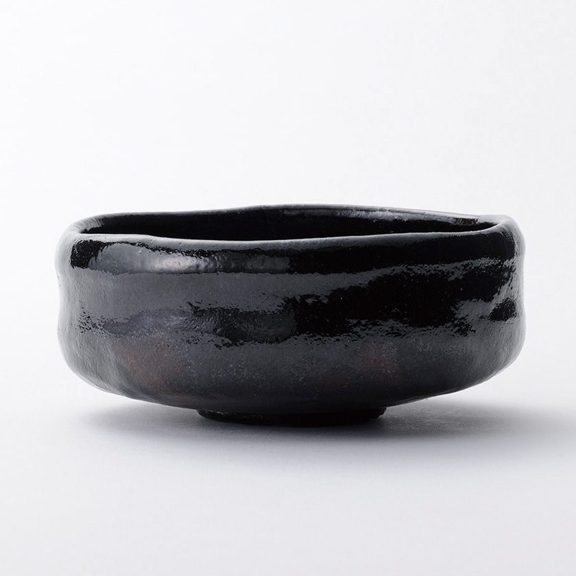 茶道具 楽茶碗（らくちゃわん） 茶碗 馬盥形 朱黒楽 吉村 楽入 | 千年