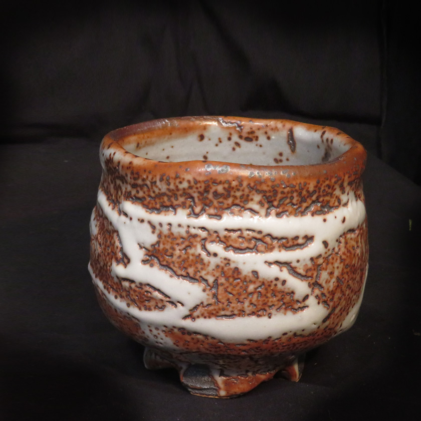 煙の出た 瀬戸 灰釉 野香炉 半筒碗 古美術 古道具 アンティーク 【公式