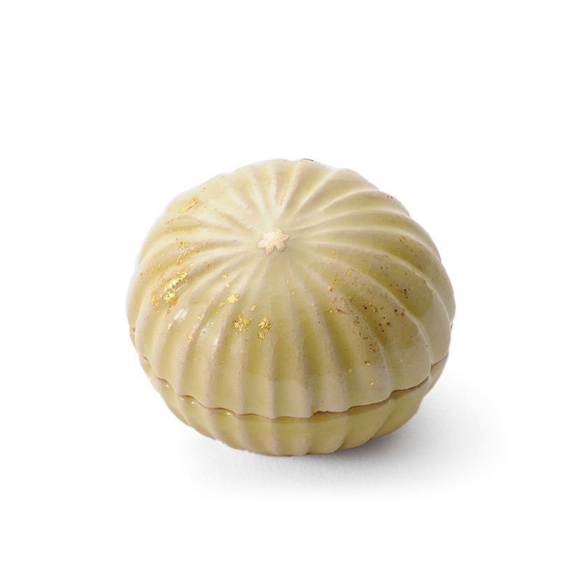 茶道具 香合（こうごう） 季節香合 菊 黄楽 吉村 楽入 | 千年の香り 千紀園