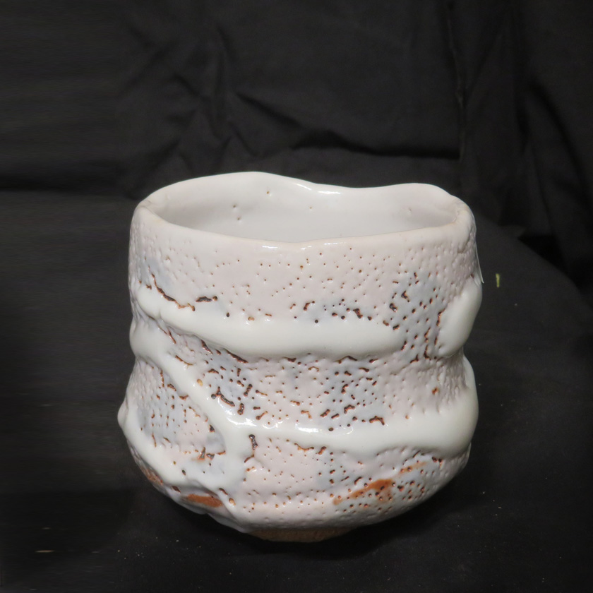 睦】和楽庵 高野昭阿弥 遊鹿の図 染付 京焼 抹茶茶碗