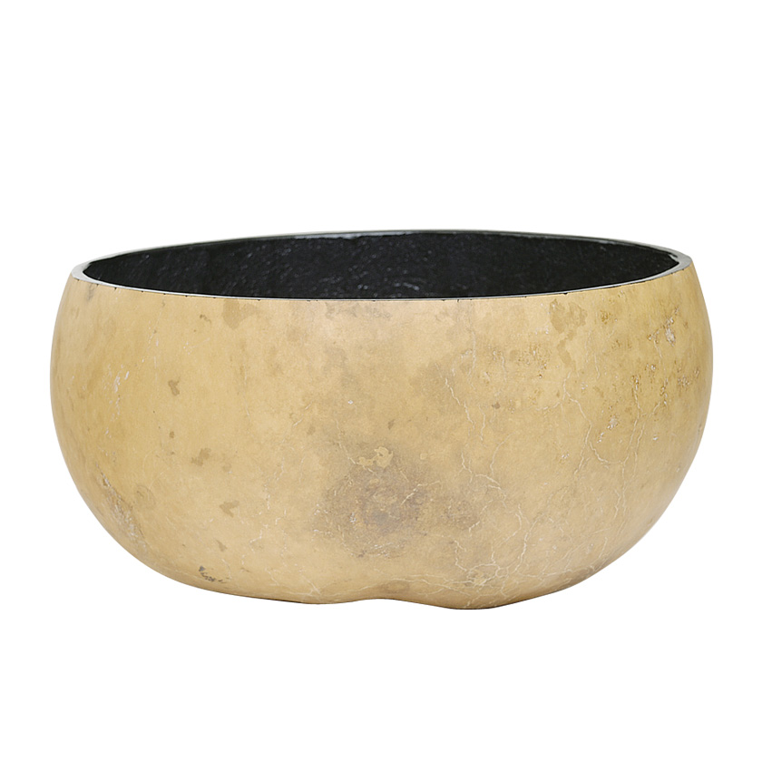 茶道具 炭斗（炭取・すみとり） ふくべ炭斗 白 内黒塗 ※自然のもの