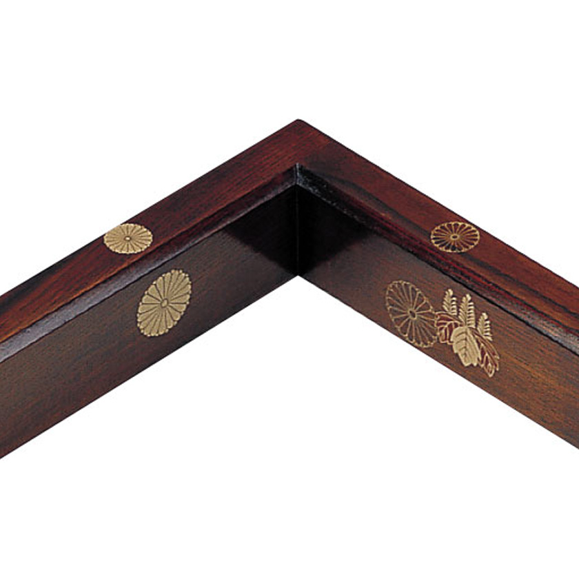 茶道具 炉縁（ろぶち） 炉縁 吹漆 高台寺蒔絵 中村湖彩