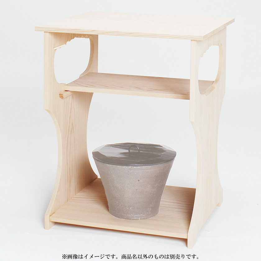 ◇[茶禅]茶道具 棚「玄々斎好写 黒真塗更好棚」紙箱 裏