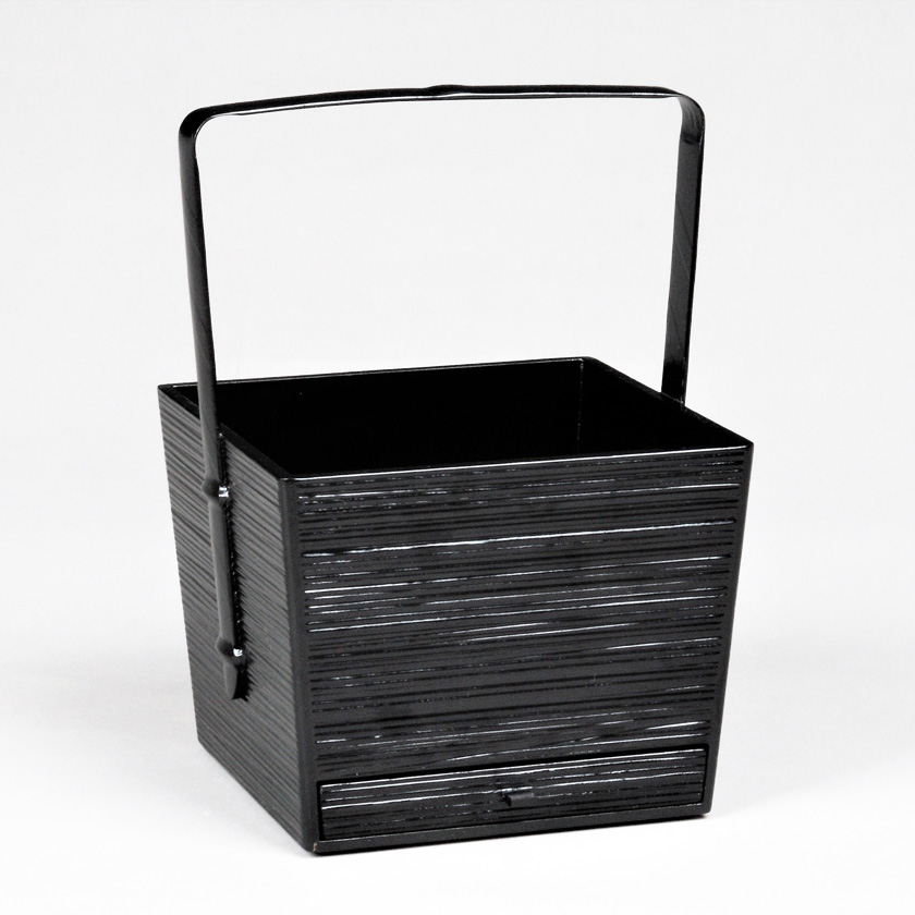 ウ257 莨盆『梅田宗恵作』『宗旦好 一閑塗 手付 煙草盆 共箱』茶道具