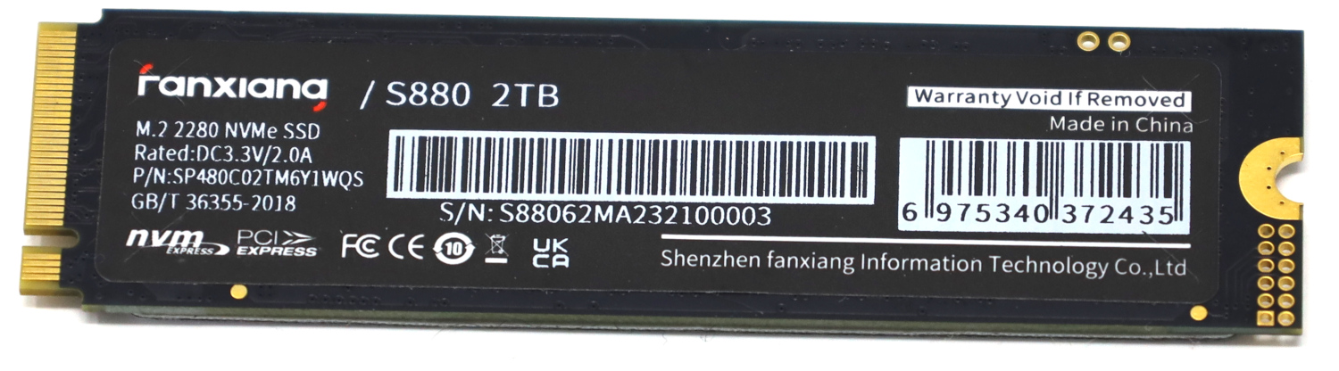 Fanxiang S880 2TB PCIe Gen4 NVMe SSD Review with YMTC 232L NAND