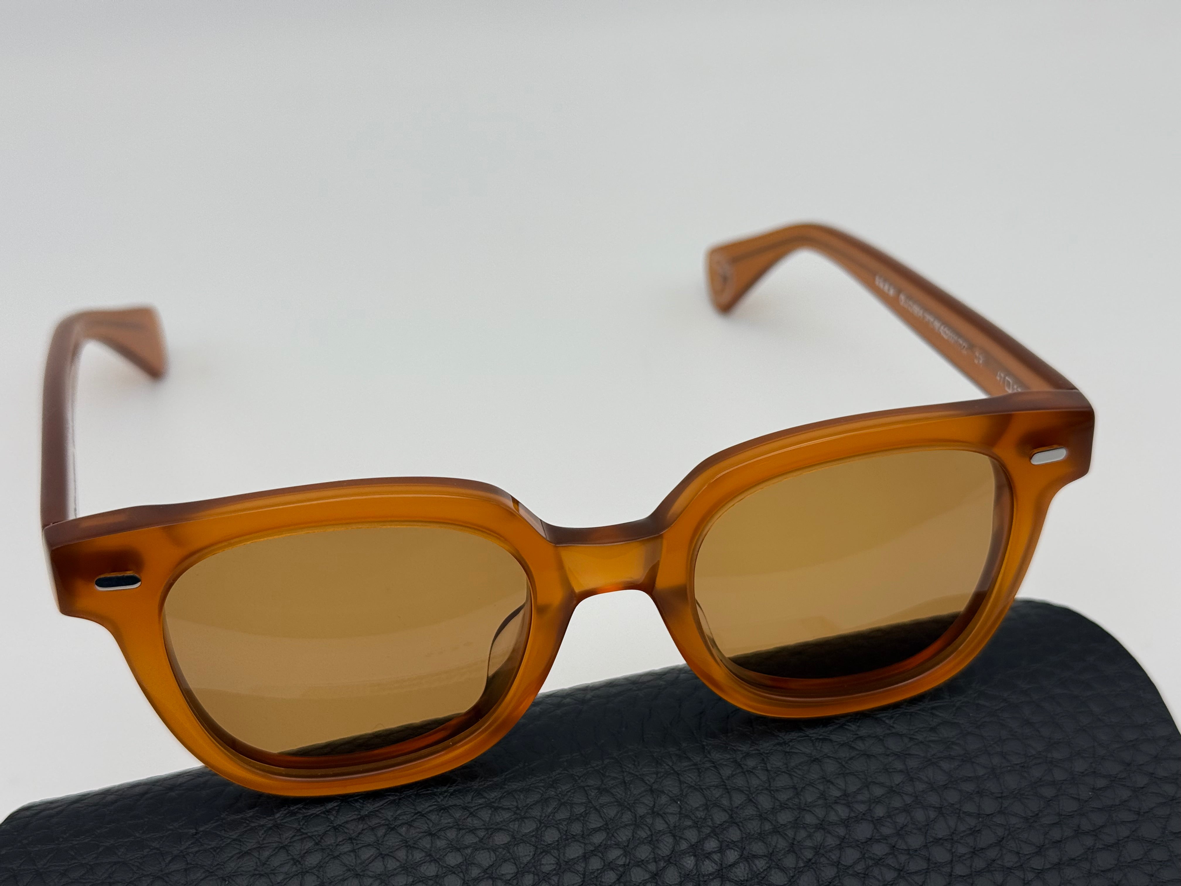 Garrett Leight GLCO x Josh Peskowitz 47mm Orange / Marigold Hand