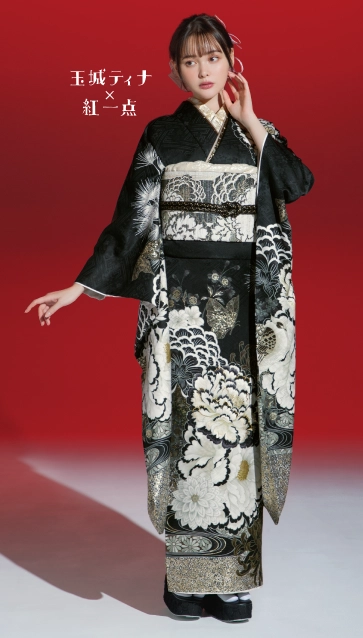 157~170センチぐらいの方が適応サイズ】振袖フルセット玉城ティナK-967