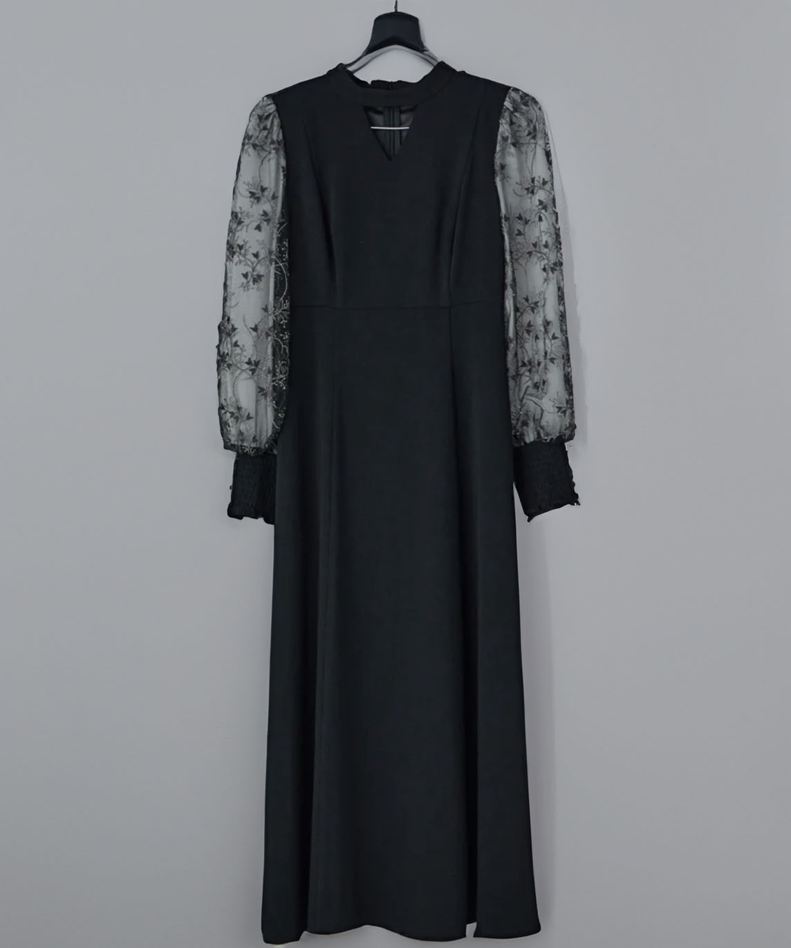 Mサイズ】スリーブエンブロイダリードレス ブラック ANDRESD