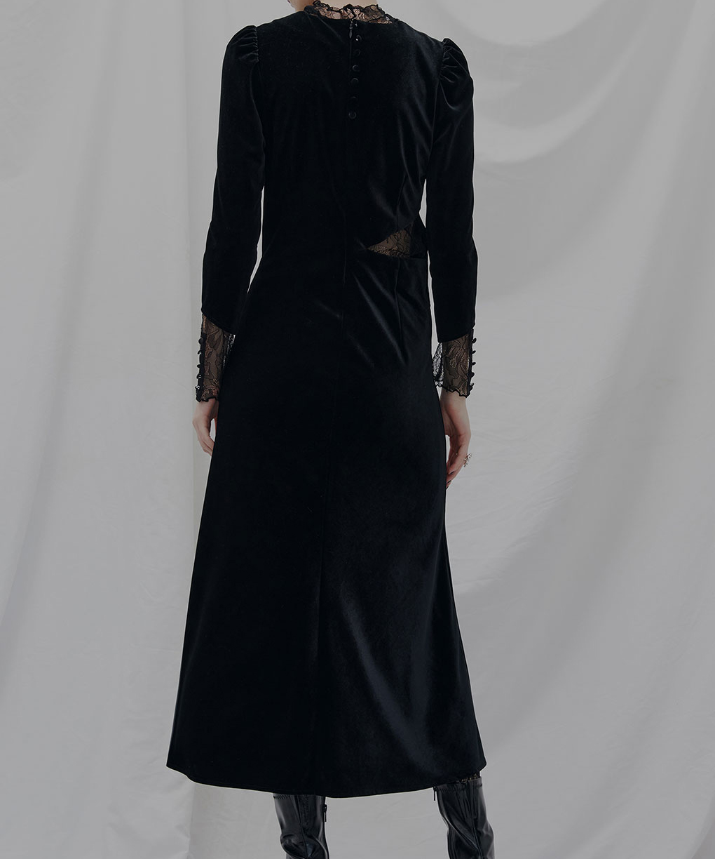 Mサイズ】UND VELOUR HOLE LACE DRESS Ameri VINTAGE（アメリ
