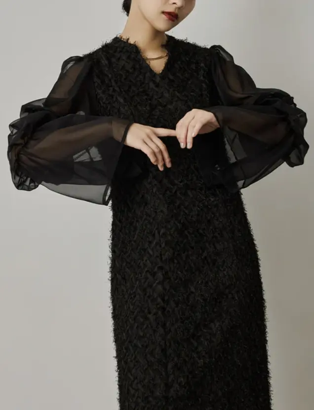 Sサイズ】デザインスリーブシャギードレス niana（ニアナ）のレンタル