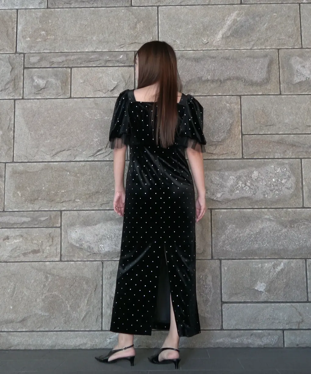 2サイズ】bijou dot velours dress Acka.（エーシーケーエー）の