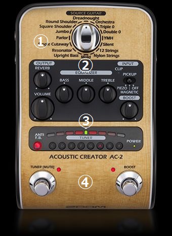 エフェクター】ZOOMの新製品アコースティックプリアンプ『AC-2』が入荷