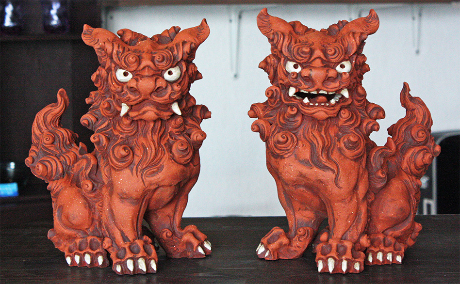 シーサー 獅子 沖縄 置物 インテリア オブジェ お守り 魔除け 沖縄