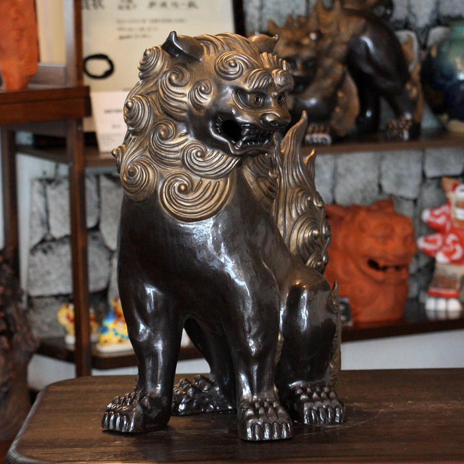 VINTAGE シーサー 王道 守り神 魔除け antique 希少 沖縄土産 家の