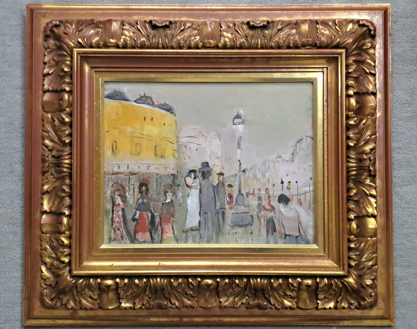 織田広喜 少女 油彩 二科会理事長 3号 e123 織田広喜 赤い帽子と赤い