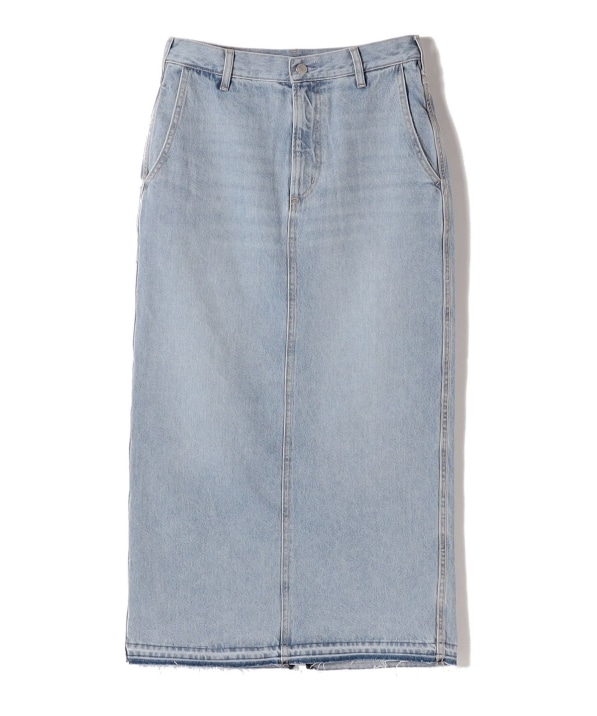 SHIPS Primary Navy Label:ブリーチ 5ポケット デニム スカート