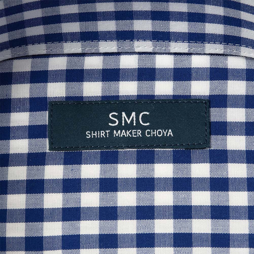 ワイシャツ チェック ネイビー ブロード SMC｜CHOYA SHIRT（チョーヤ