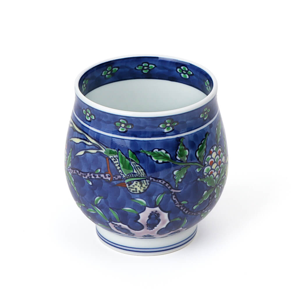 特別割引】源右衛門窯染錦水鳥図酒瓶 特別割引】源右衛門窯染錦水鳥図