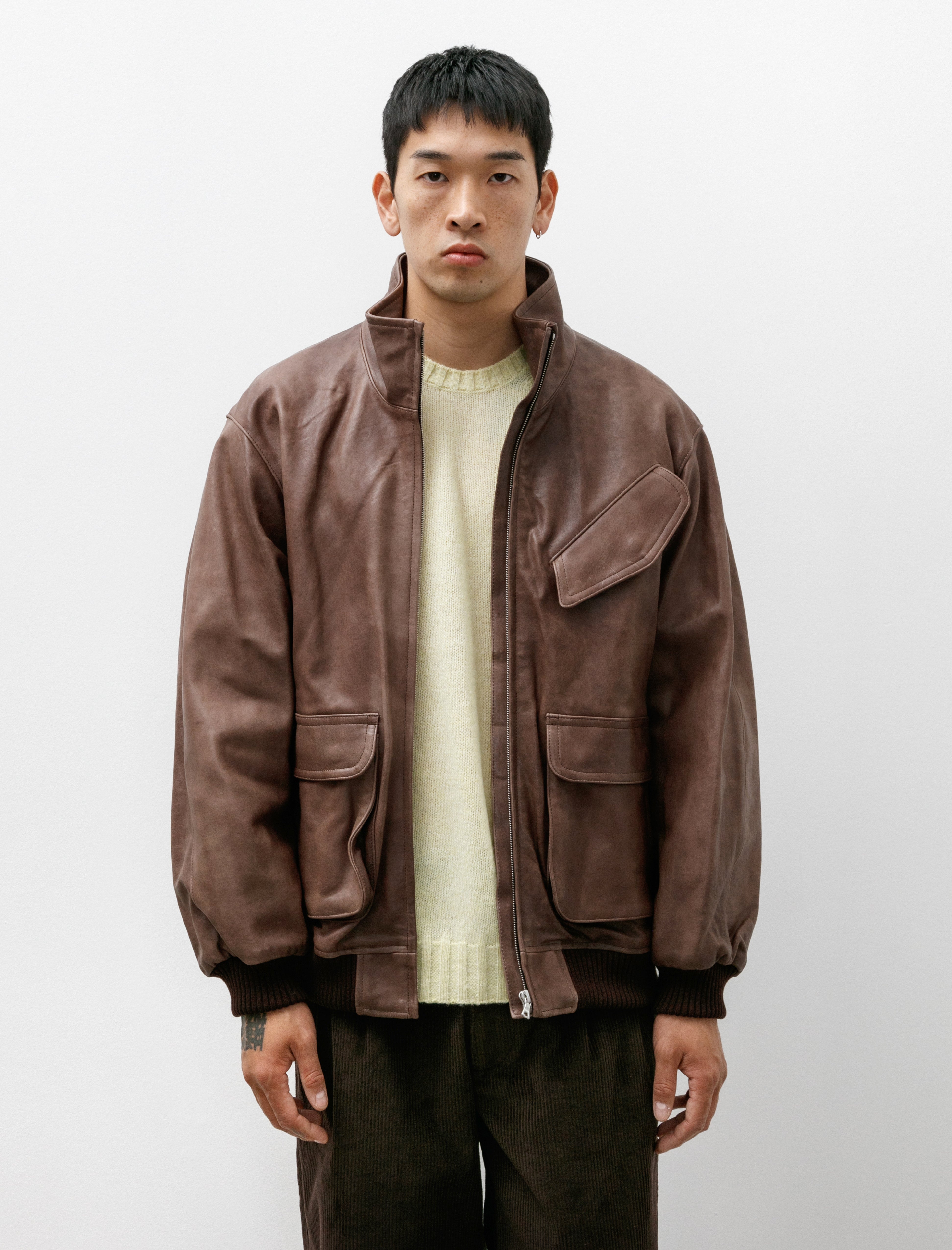 新品 AURALEE HEAVY LAMB LEATHER BLOUSON 4 AURALEE HEAVY LAMB