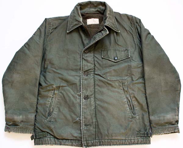 60s 米軍 U.S.NAVY A-2 ステンシル デッキジャケット 初期型 ボロ M