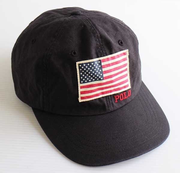 デッドストック☆90s ポロ ラルフローレン 星条旗 パッチ付き コットン