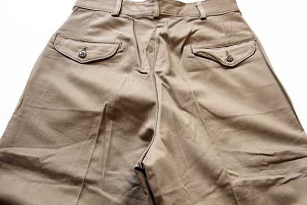 デッドストック☆50s 米軍 USMC コットンツイル チノパン カーキ w28