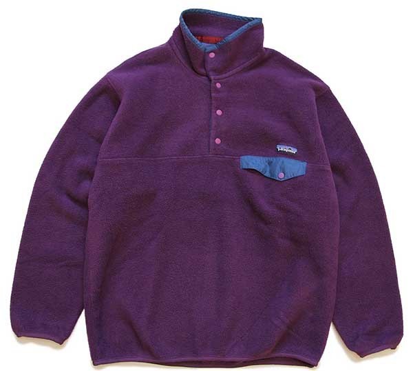 90s patagonia 総柄フリースミトンUSA製 / シンチラスナップT