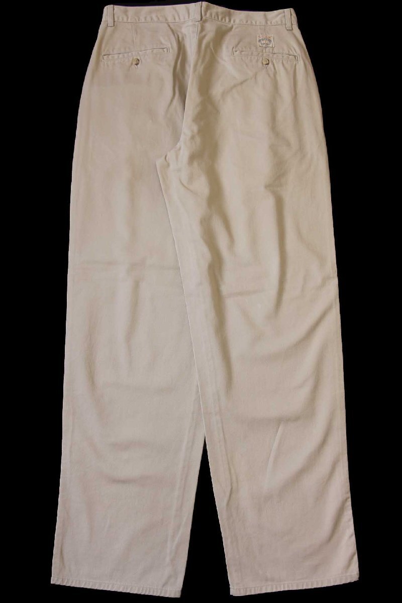 90s USA製 ポロ ラルフローレン ツータック コットン チノパン カーキ