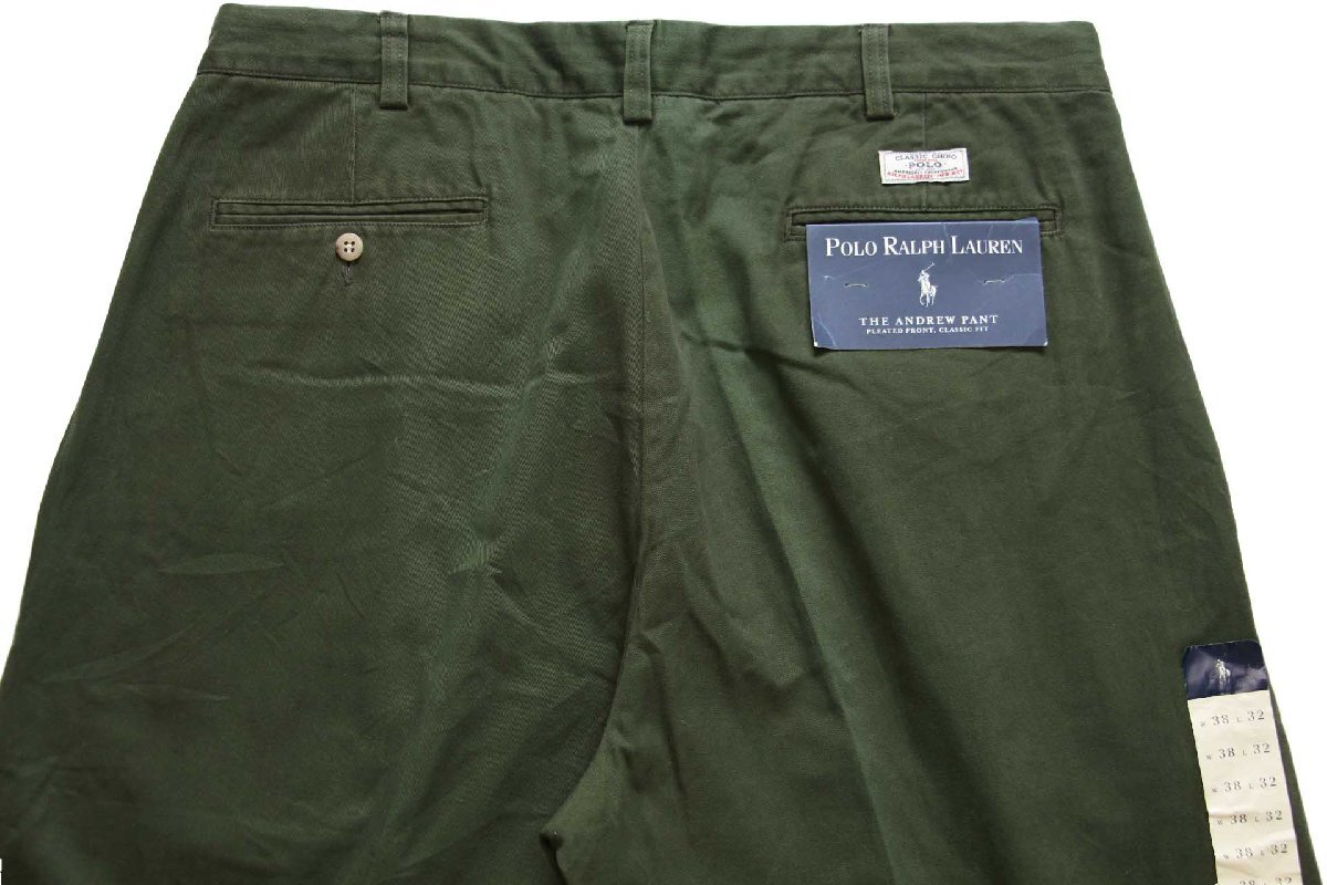 デッドストック☆00s ポロ ラルフローレン ANDREW PANT ツータック