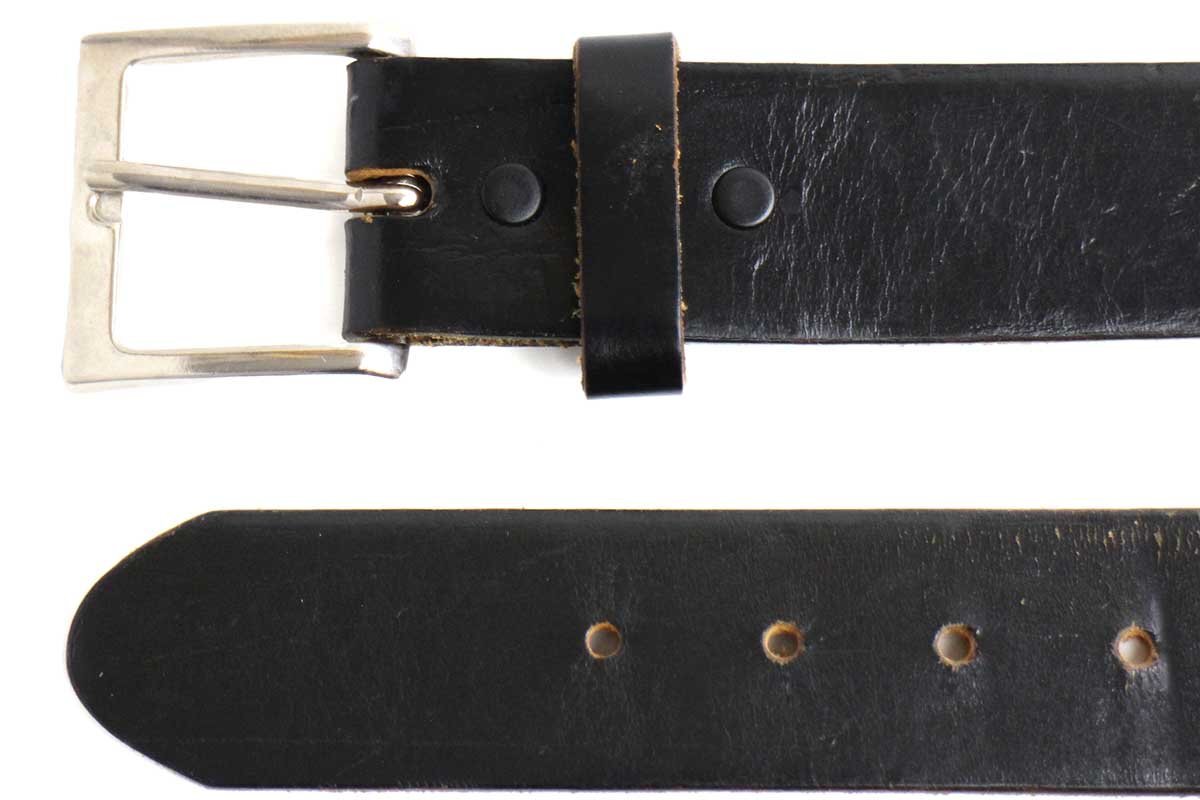 80s USA製 TOP GRAIN OIL TAN レザーベルト 黒 32 - Sixpacjoe Web Shop
