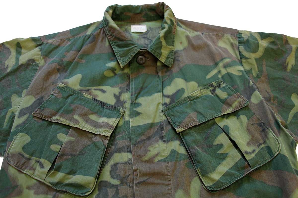 60s 米軍 U.S.ARMY ERDL グリーンリーフカモ ジャングルファティーグ