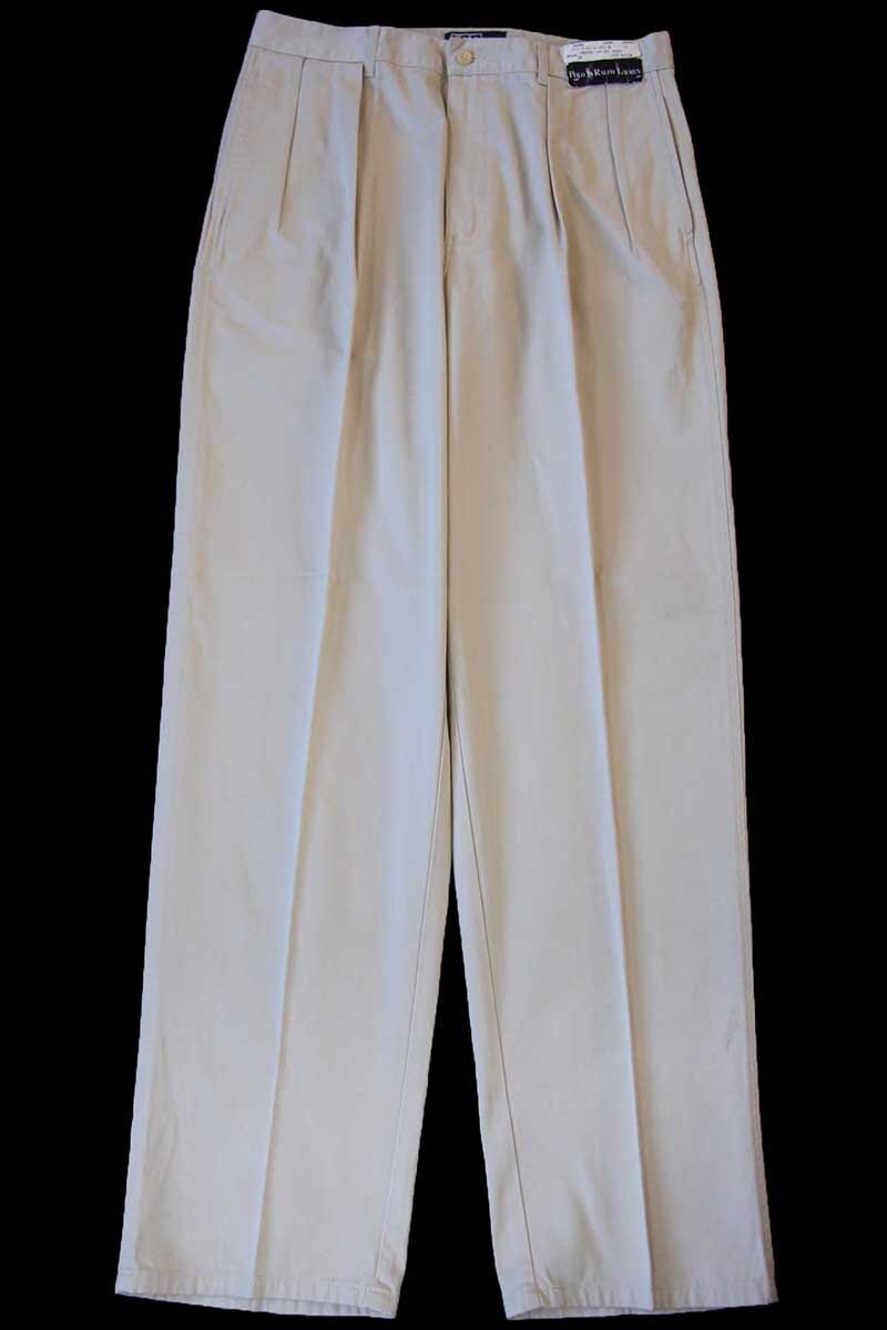 デッドストック☆90s ポロ ラルフローレン ツータック コットン