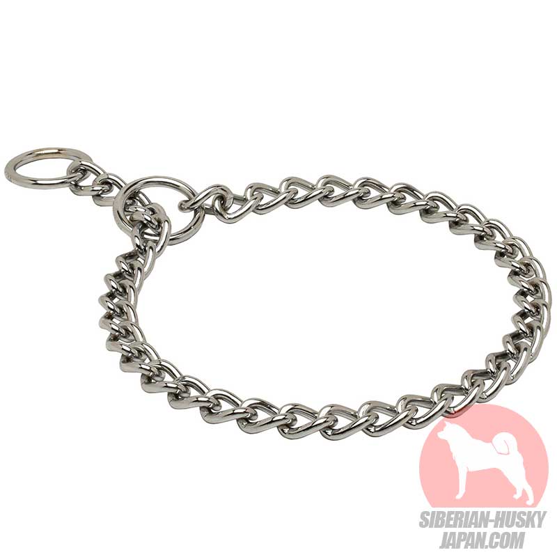 シベリアンハスキー用チョークチェーンカラー|犬のしつけ用チェーン