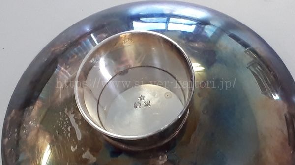 銀杯とショットグラス 純銀 刻印あり 純銀】銀盃 純銀 約93g 純銀製