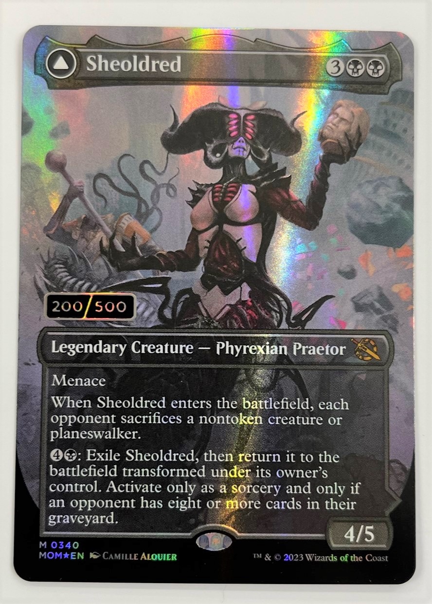 MTG】黙示録、シェオルドレッド 【ファイ語Foil、英コンセプトアート版