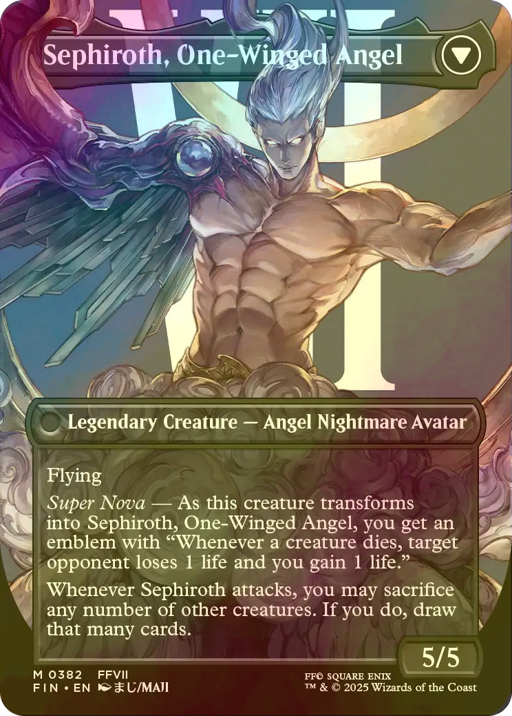 mtg 堕ちた英雄、セフィロス foil 英語版 拡張 ファイナルファンタジー