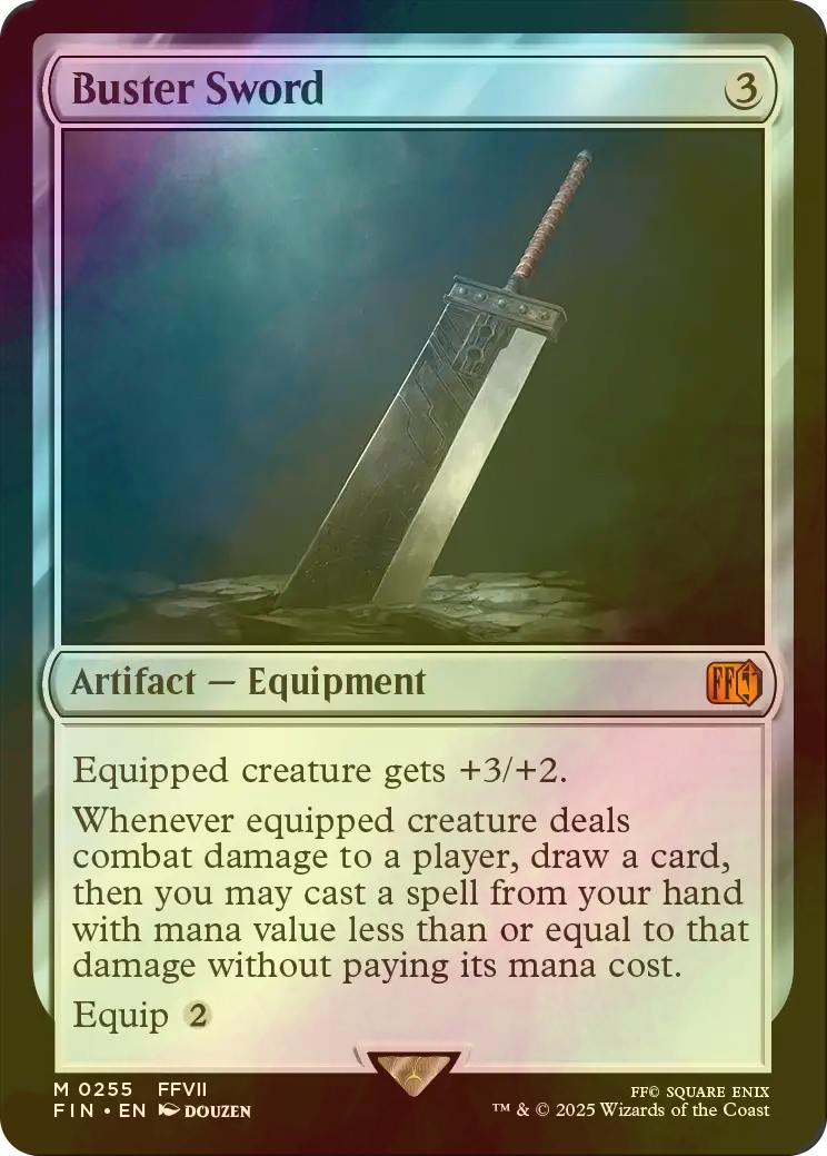 MTG バスターソード 英語版FOIL ボーダーレス MTG バスターソード 英語