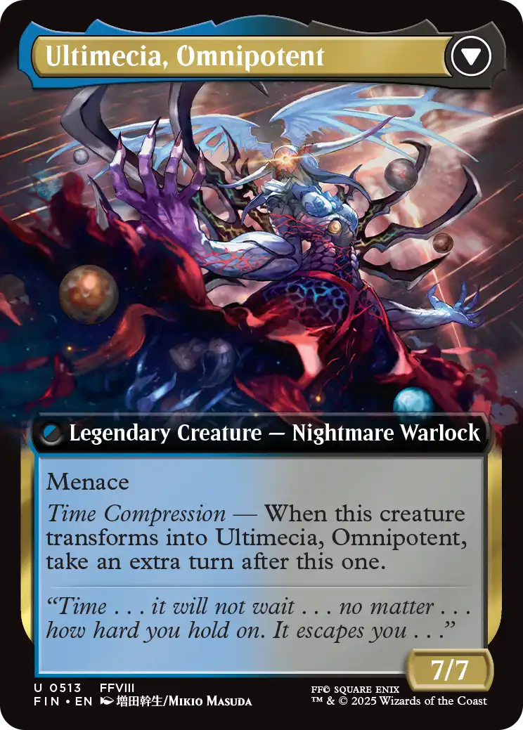 未来の魔女、アルティミシア 英語版 拡張アート FOIL MTG 未来の魔女