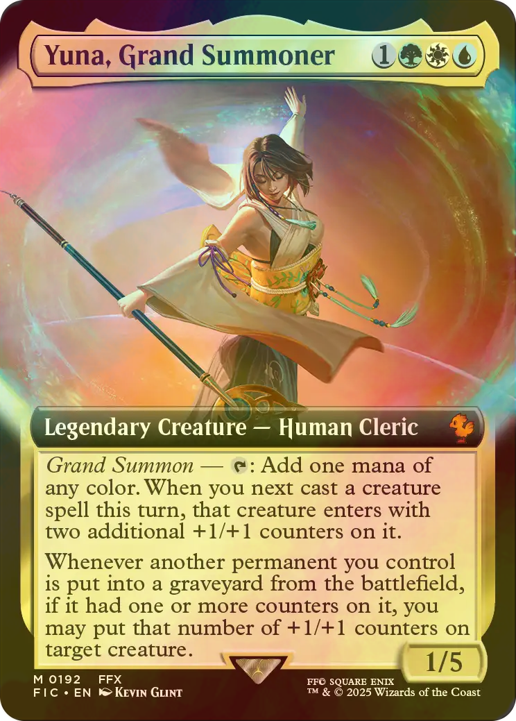 FOIL] 大召喚士、ユウナ/Yuna, Grand Summoner (拡張アート版) 【英語