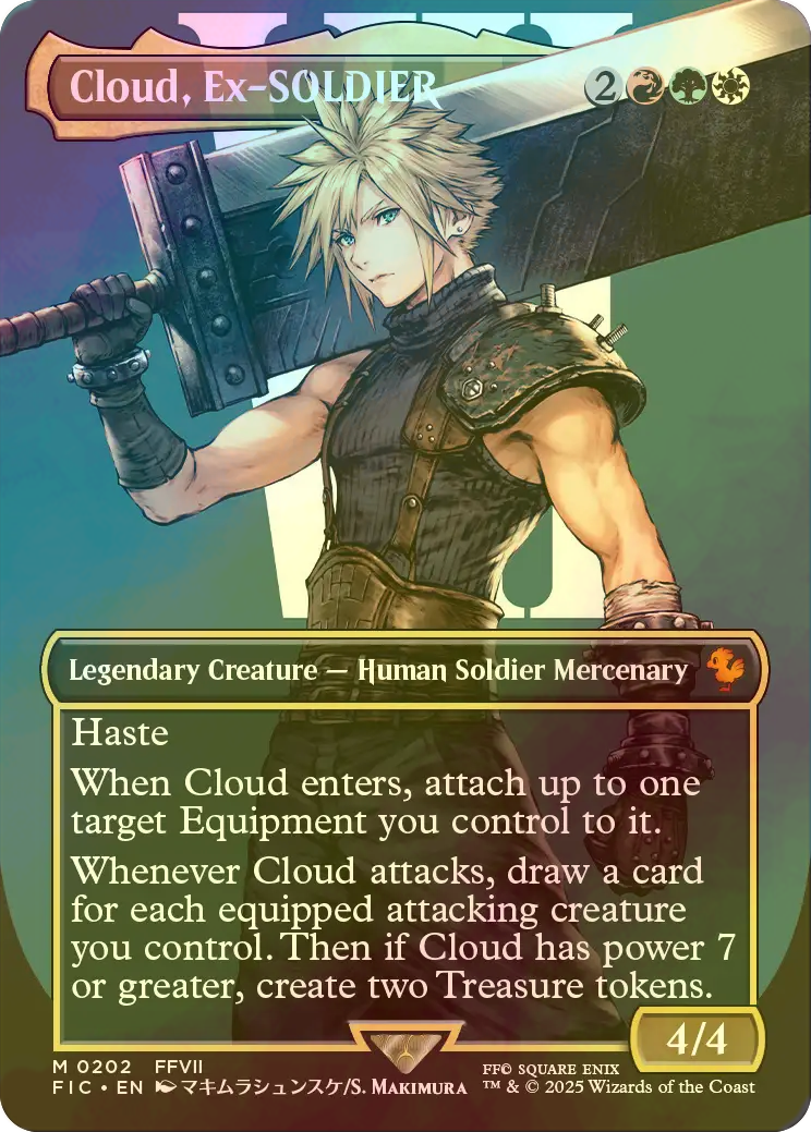 MTG FF 元ソルジャー、クラウド サージfoil 神話レア FFVII MTG FF 元