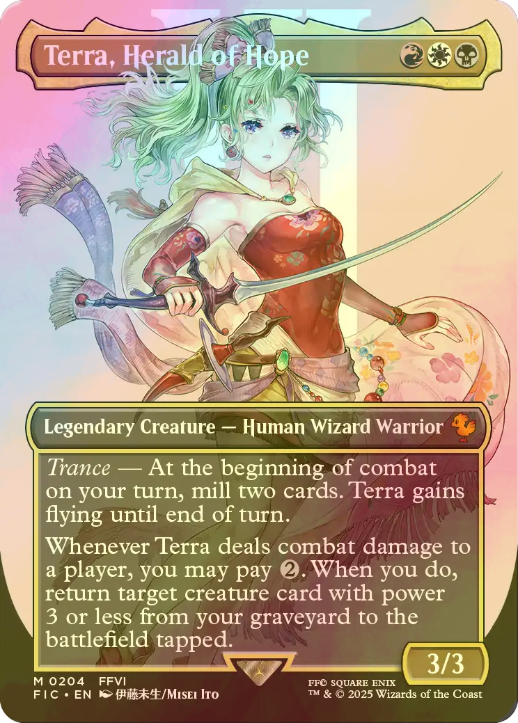 MTG 魔導戦士、ティナ 英語 拡張アート/FOIL 魔導戦士、ティナ 拡張